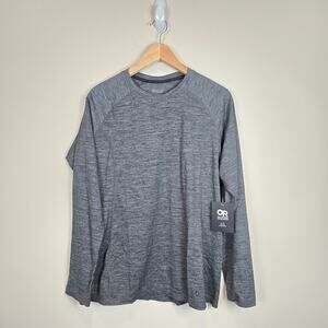 Outdoor Research Women Size XL Alpine Onset Merino 150 Crew Long Sleeve Charcoal